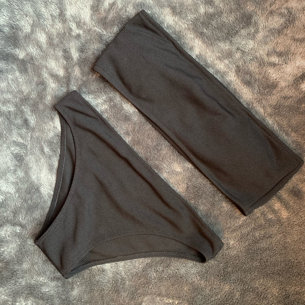 ZAWFUL black strapless bikini